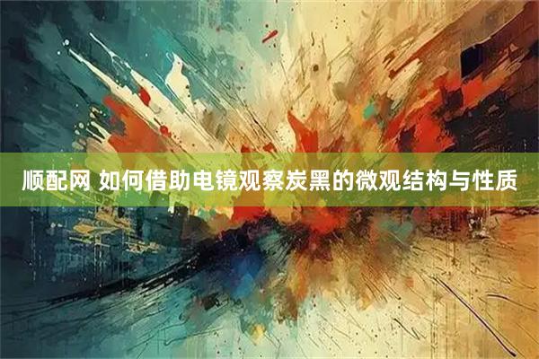 顺配网 如何借助电镜观察炭黑的微观结构与性质