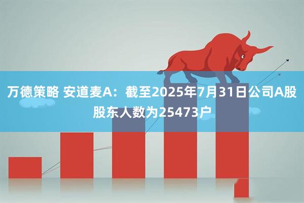 万德策略 安道麦A：截至2025年7月31日公司A股股东人数为25473户